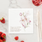 Roze Kersenbloesem Psalm 55:22 Servet (Insitu)
