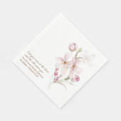 Roze Kersenbloesem Psalm 55:22 Servet (Hoek)