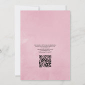 Roze Kersenbloesem QR Code RSVP Lente Bruiloft Kaart (Achterkant)