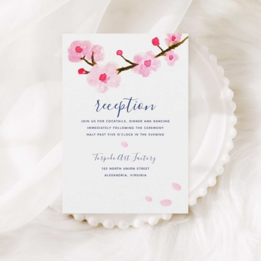 Roze Kersenbloesem Receptie Kaart