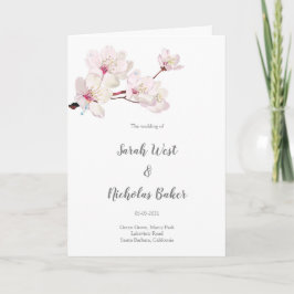 Roze Kersenbloesem Sakura Japanse bruiloft Programma