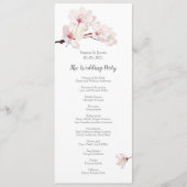 Roze Kersenbloesem Sakura Japanse bruiloft Programmakaart (Voorkant)