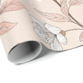 Roze Kersenbloesem Sakura Patroon op Roze (2) Cadeaupapier (Rol Hoek)