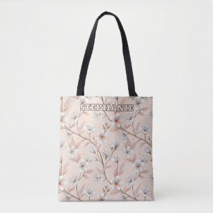 Roze Kersenbloesem Sakura Patroon op Roze (2) Tote Bag