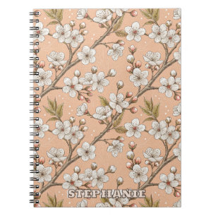 Roze Kersenbloesem Sakura Patroon op Roze (3) Notitieboek