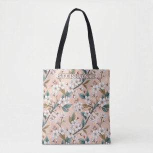 Roze Kersenbloesem Sakura Patroon op Roze (4) Tote Bag