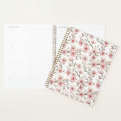 Roze Kersenbloesem Sakura Patroon op Wit (5) Planner (Display)