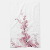 Roze Kersenbloesem Sakura Waterverf Bloem Boho Theedoek (Verticaal)