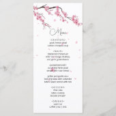 Roze Kersenbloesem Sakura Waterverf Modern  Menu (Voorkant)