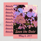 Roze Kersenbloesem Save the Date (Voorkant / Achterkant)
