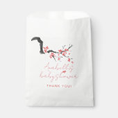 Roze Kersenbloesem Script Baby Shower Bedankzakje (Voorkant)