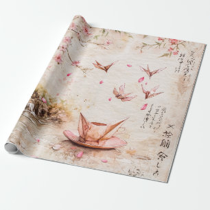 Roze Kersenbloesem Serene Landschap (5) Cadeaupapier