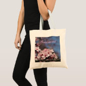 roze kersenbloesem trouwtas tote bag (Voorkant (product))