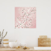 Roze Kersenbloesem uit Grandioze Tijdperk Poster (Keuken)