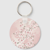 Roze Kersenbloesem uit het verleden Sleutelhanger (Achterkant)