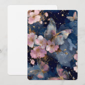 Roze Kersenbloesem Uitnodiging – Sakura Boom (Voorkant / Achterkant)
