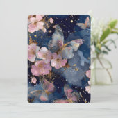 Roze Kersenbloesem Uitnodiging – Sakura Boom (Staand voorkant)