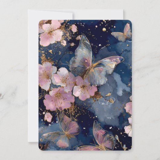 Roze Kersenbloesem Uitnodiging – Sakura Boom (Voorkant)