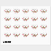 Roze Kersenbloesem  Vogels Trouwstickers Hart Sticker (Vel)