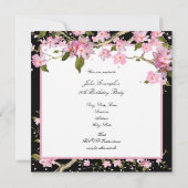 Roze Kersenbloesem Vrouwen 50ste Verjaardagsfeest Kaart (Achterkant)