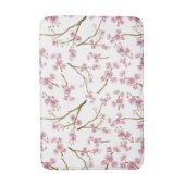 roze kersenbloesem Waterverf Badmat (Voorkant Verticaal)