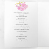 Roze Kersenbloesem waterverf Drieluik Programma (Binnenzijde eerst)