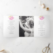 Roze Kersenbloesem waterverf Drieluik Programma (Binnen)