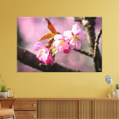 Roze Kersenbloesems Aan Een Boom In De Lente Canvas Afdruk (Insitu (Woonkamer))