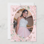 Roze Kersenbloesems Bloemrijk Zoet Zestien 16 Foto Kaart (Achterkant)