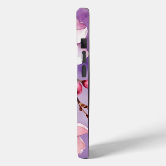 Roze Kersenbloesems Lavendel iPhone / iPad case (Achterkant / Links)