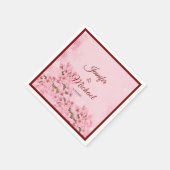 Roze Kersenbloesems Lentebruiloft Servet (Hoek)