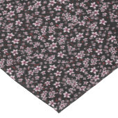 Roze Kersenbloesems op zwart Tafelkleed (Gekanteld)