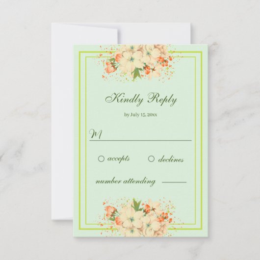 Roze Kersenbloesems, RSVP (Voorkant)