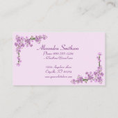  roze kersenbloesems Visitekaartje (Achterkant)