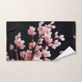 Roze Kersenbloesems|Zwart |Badhanddoekset Bad Handdoek (Handdoek)