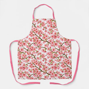 Roze Kersenbloesemtak Patroon Schort