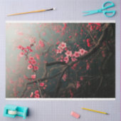 Roze kersenbloesemtakken Ethisch Tissuepapier (Craft)