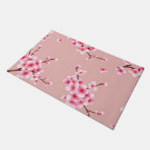 Roze Kersenbloesemtakken Patroon Deurmat (Schuin)