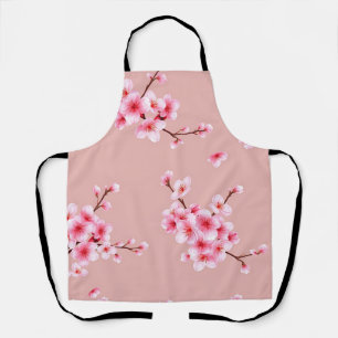 Roze Kersenbloesemtakken Patroon Schort