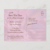 roze kersenboom bloesems lente bruiloft aankondigingskaart (Achterkant)