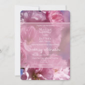 roze kersenboom bloesems lente bruiloft kaart (Voorkant)