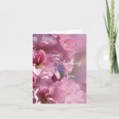 roze kersenboom bloesems lente bruiloft kaart (Voorkant)