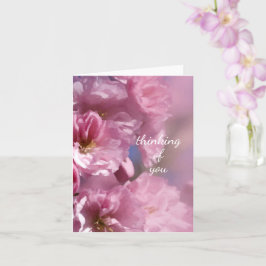 roze kersenboom bloesems lente bruiloft kaart