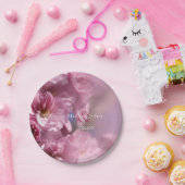 roze kersenboom bloesems lente bruiloft papieren bordje (Feest)