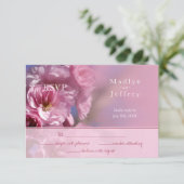 roze kersenboom bloesems lente bruiloft RSVP kaartje (Staand voorkant)