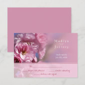 roze kersenboom bloesems lente bruiloft RSVP kaartje (Voorkant / Achterkant)