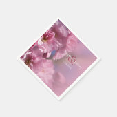 roze kersenboom bloesems lente bruiloft servet (Hoek)