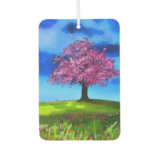 Roze Kersenboom Luchtverfrisser (Voorkant)