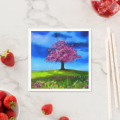Roze Kersenboom Servet (Insitu)