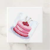Roze Kersencake Aquarel Feestviering Partij Bedankjes Labels (In situ)